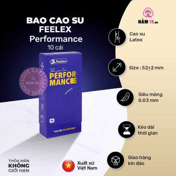  Bao Cao Su Kéo Dài Thời Gian Feelex Performance 