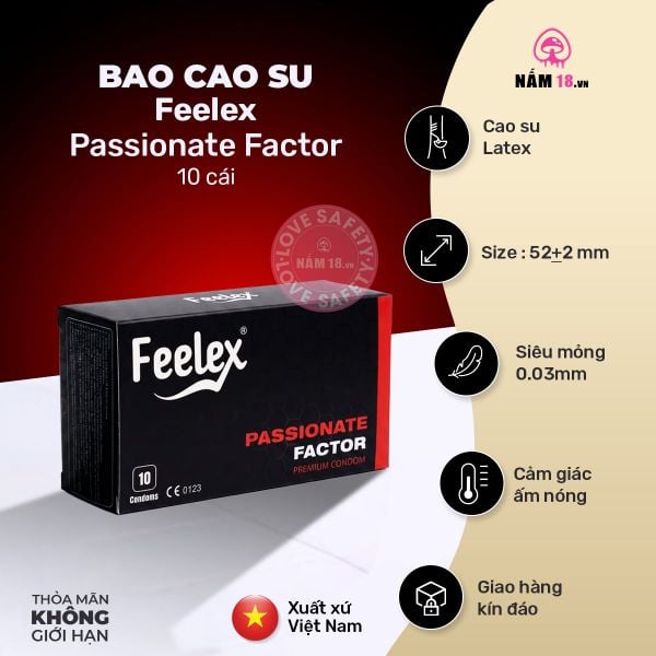  Bao Cao Su Nóng Ấm Feelex Passionate Factor 