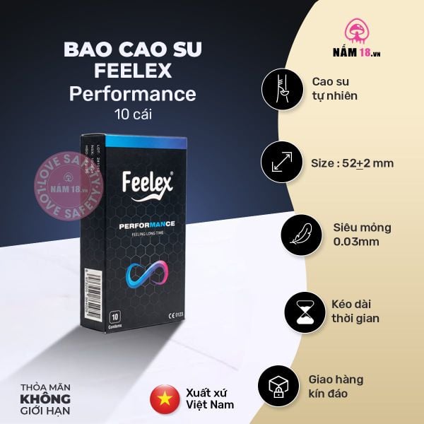  Bao Cao Su Kéo Dài Thời Gian Feelex Performance 
