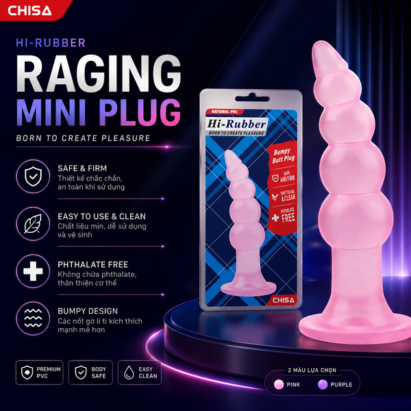  Phích Cắm Hậu Môn Hi-Rubber Bumpy Butt Plug 