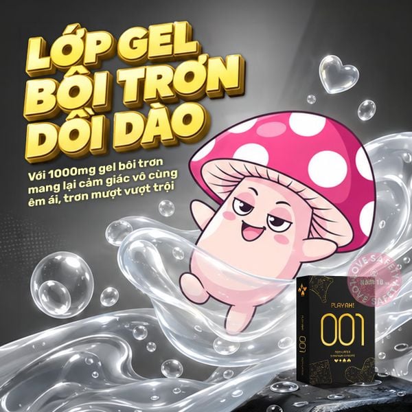  Bao Cao Su Siêu Mỏng PlayAh 0.01 Non Latex 