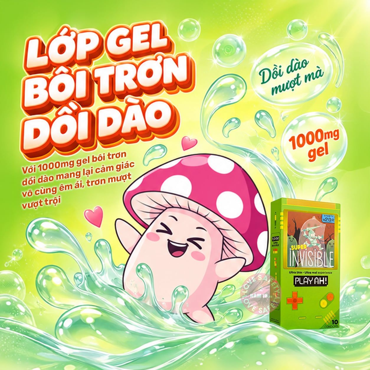  Bao Cao Su Siêu Mỏng PlayAh Super Invisible 