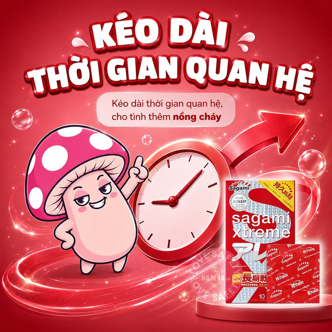  Bao Cao Su Sagami Xtreme Feel Long Kéo Dài Thời Gian, Siêu Điểm Nổi 