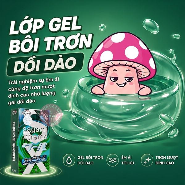  Bao Cao Su Hương Bạc Hà Sagami Xtreme Spearmint Mát Lạnh 