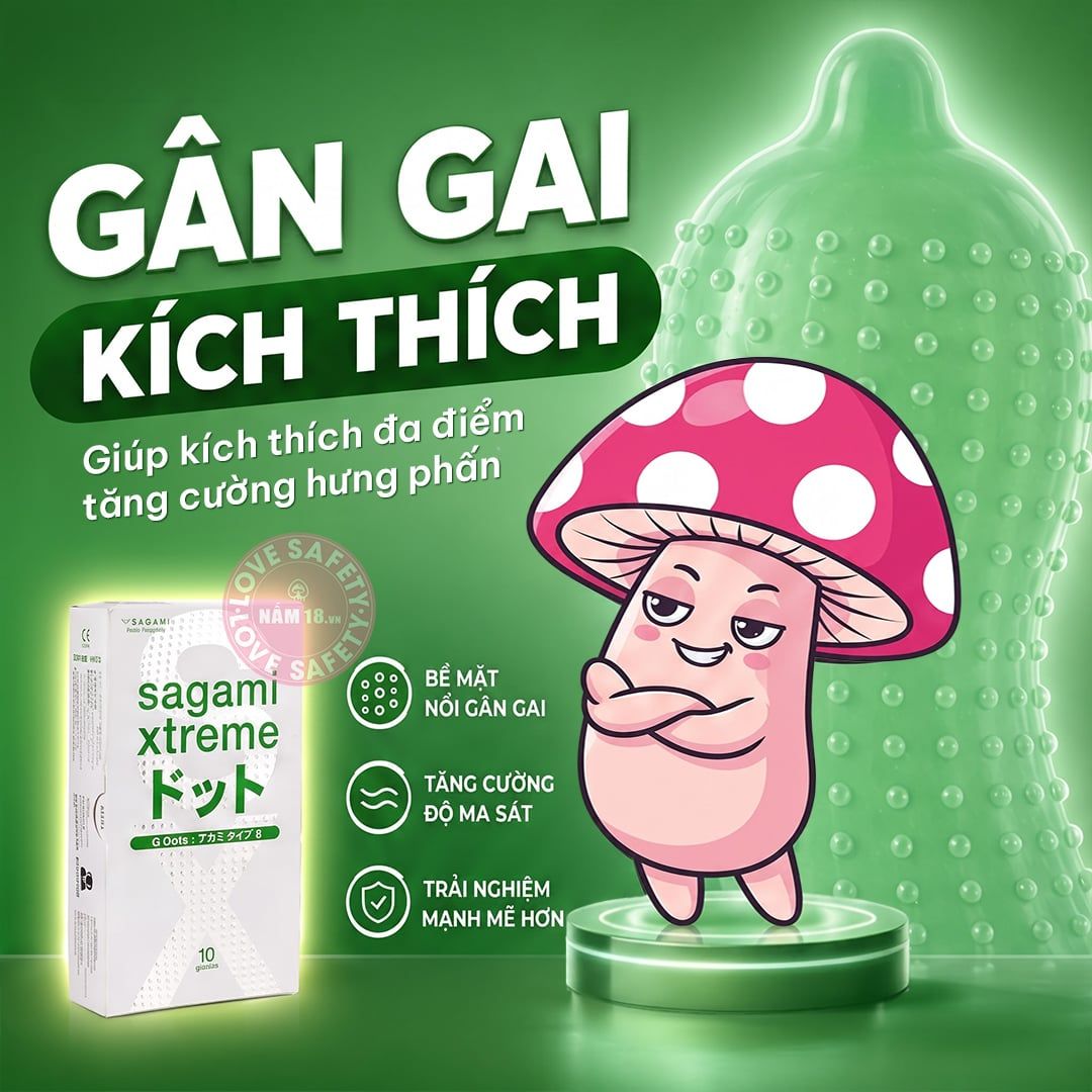  Bao Cao Su Sagami Xtreme White Box Siêu Điểm Gân Nổi 