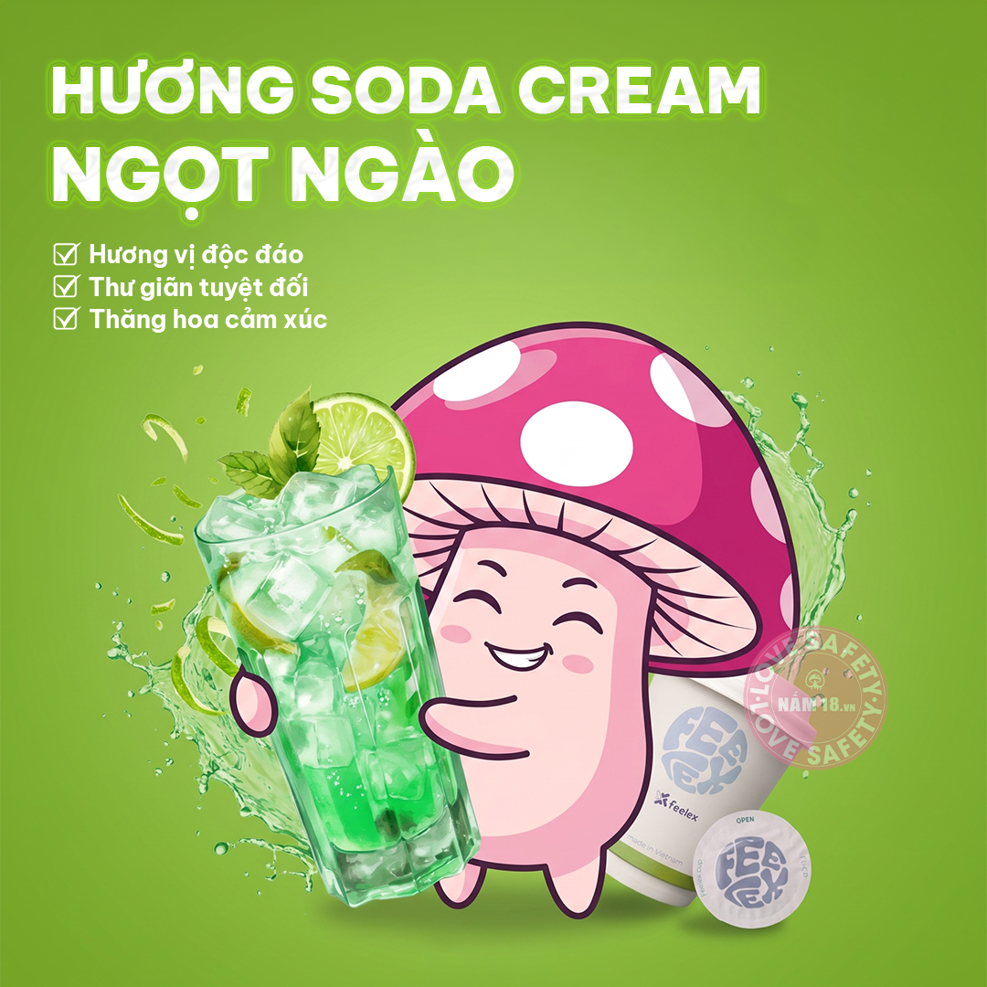  Bao Cao Su Siêu Mỏng Feelex Cup Hương Soda Cream 