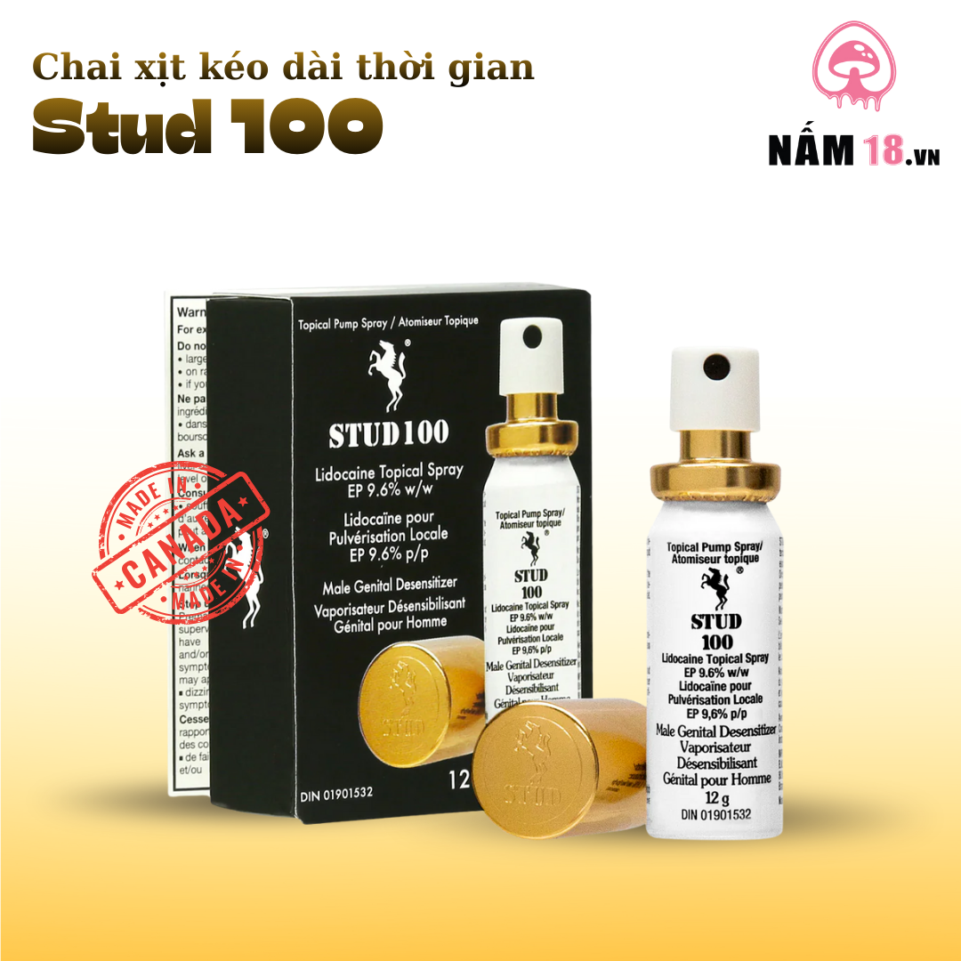  Chai Xịt Kéo Dài Thời Gian Stud 100 9.6% - Chai 13ml 