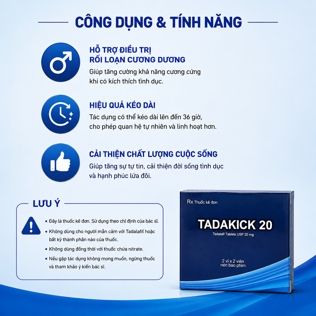  Viên Uống Cương Dương, Tăng Cường Sinh Lý Tadakick 20 