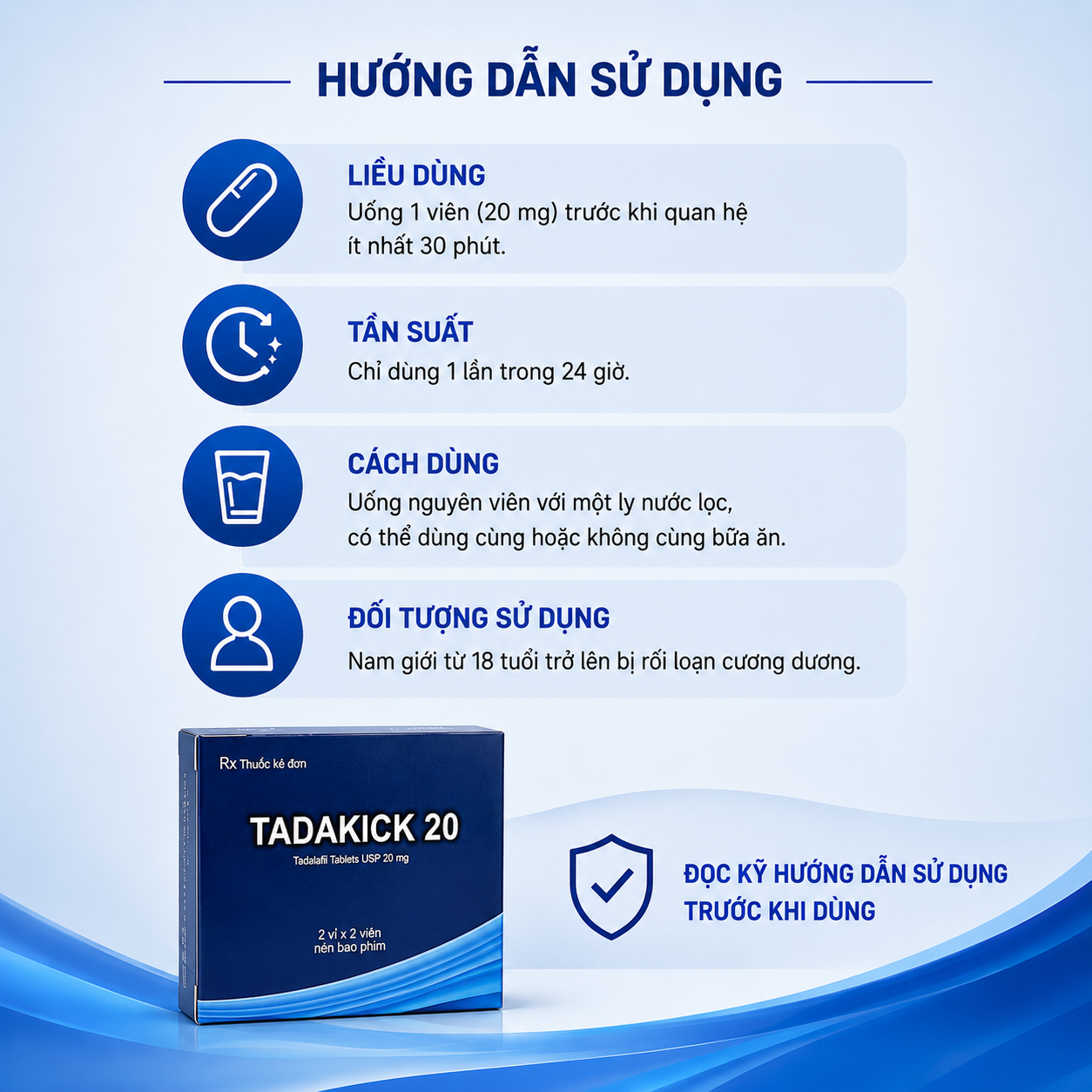  Viên Uống Cương Dương, Tăng Cường Sinh Lý Tadakick 20 