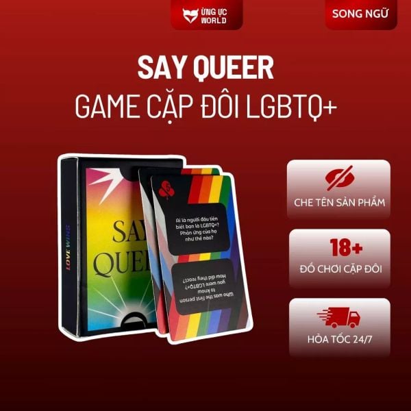 Bộ Thẻ Bài Drinking Game Say Queer Dành Cho Cặp Đôi LGBT | 54 Lá