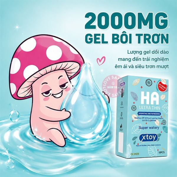 Bao Cao Su Siêu Mỏng Xtoy HA Utrathin Nhiều Gel
