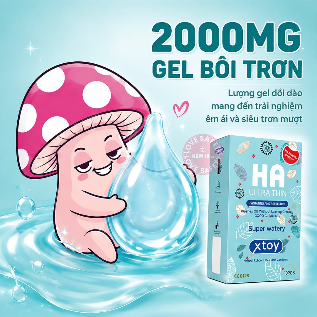  Bao Cao Su Siêu Mỏng Xtoy HA Utrathin Nhiều Gel 