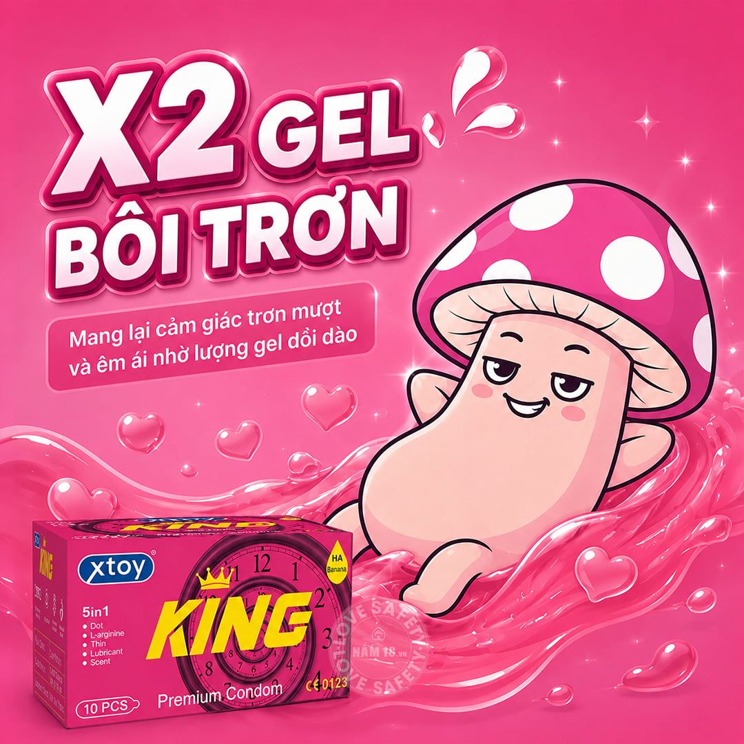  Bao Cao Su Kéo Dài Thời Gian Xtoy King 5in1 Hương Chuối 