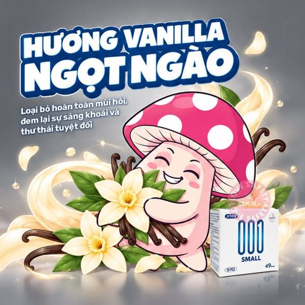 Bao Cao Su Size Nhỏ 49mm Xtoy Small Siêu Mỏng Hương Vani
