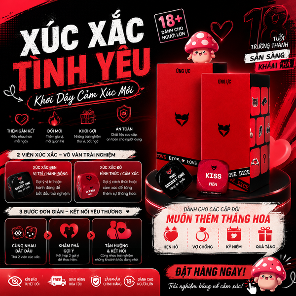  Bộ Xúc Xắc Tình Yêu Bằng Gỗ 