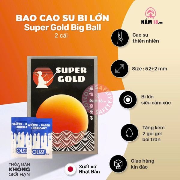  Bao Cao Su Bi Lớn Super Gold Big Ball 