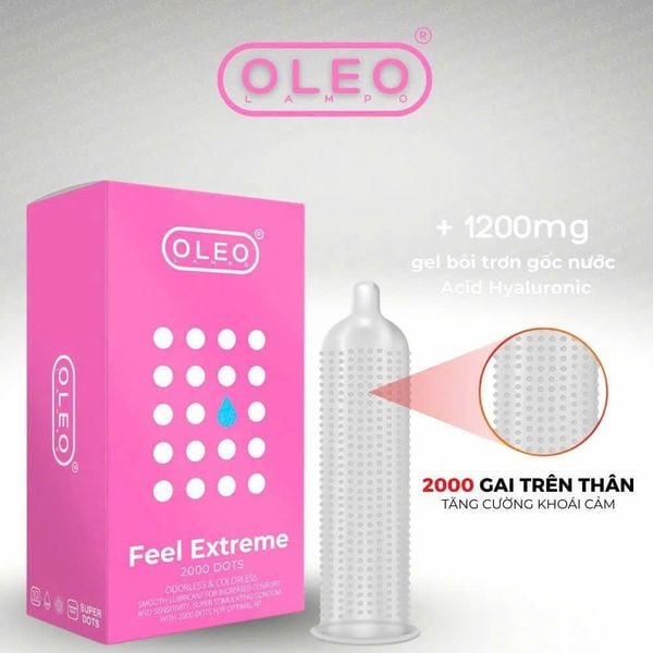  Bao Cao Su Gân Gai Oleo Lampo Feel Extreme Nhiều Gel 