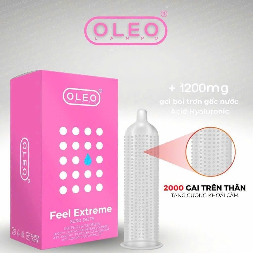  Bao Cao Su Gân Gai Oleo Lampo Feel Extreme Nhiều Gel 