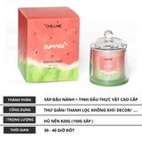  Nến Thơm Sáp Đậu Nành nắp đậy hương trái cây Chillme Cao Cấp quà tặng không gian thư giãn khử mùi ý nghĩa 