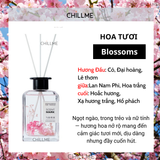  Tinh dầu khuếch tán cắm que 200ml Chillme thơm phòng khử mù decor hoa 