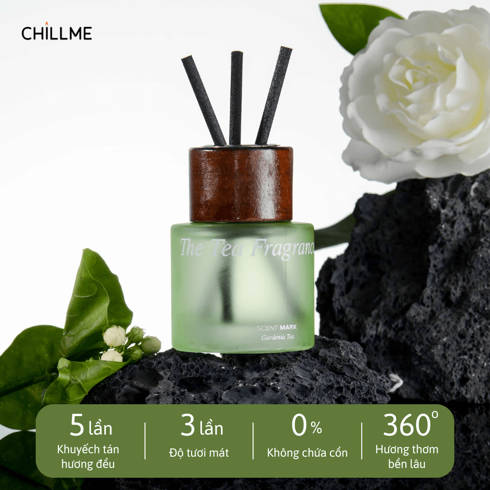  Tinh dầu thơm ô tô Chillme hương nước hoa thư giãn khử mùi xe hơi quà tặng tinh tế reed diffuser 