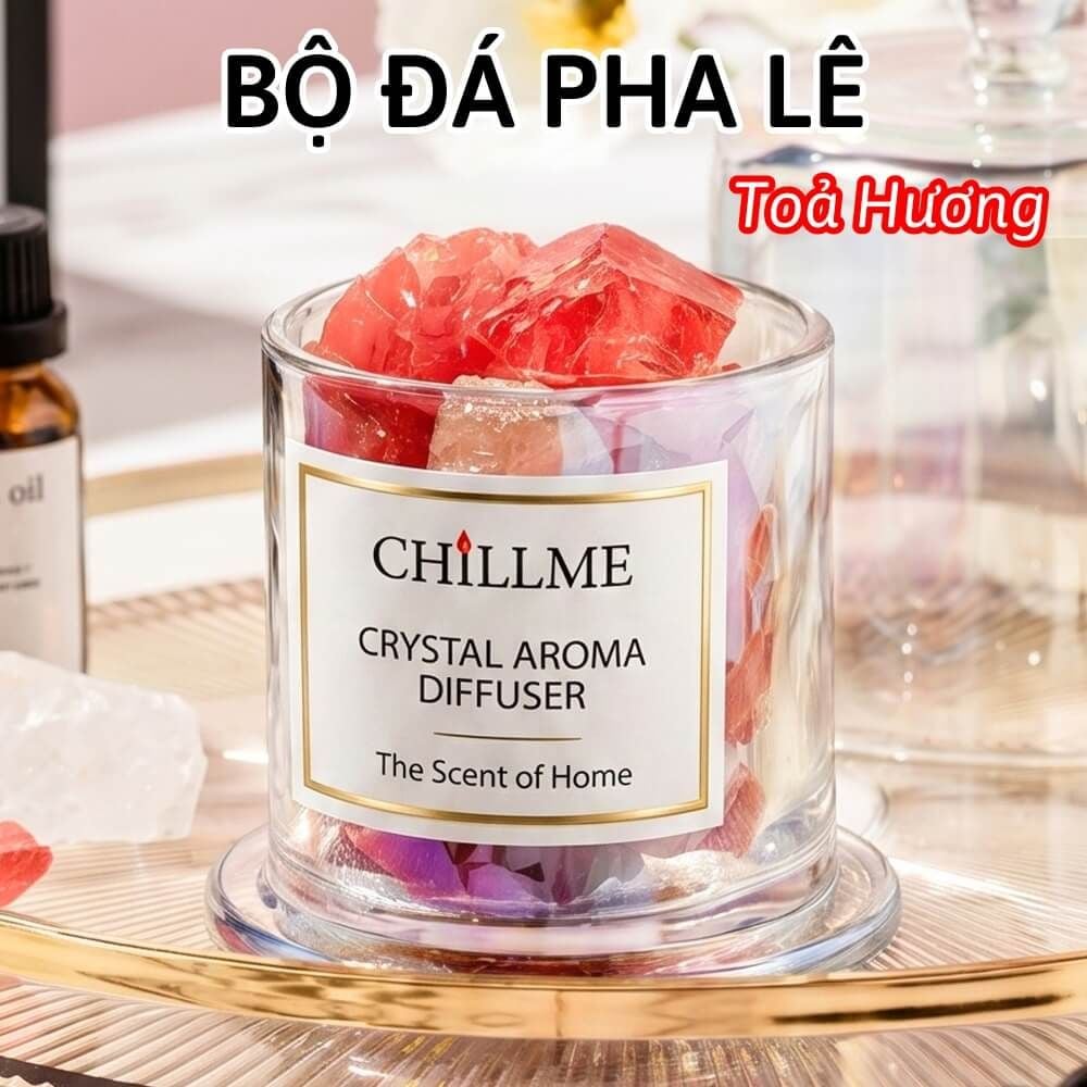  Bộ khuếch tán tinh dầu thơm phòng Chillme đá thạch anh làm quà tặng trang trí decor sang trọng 