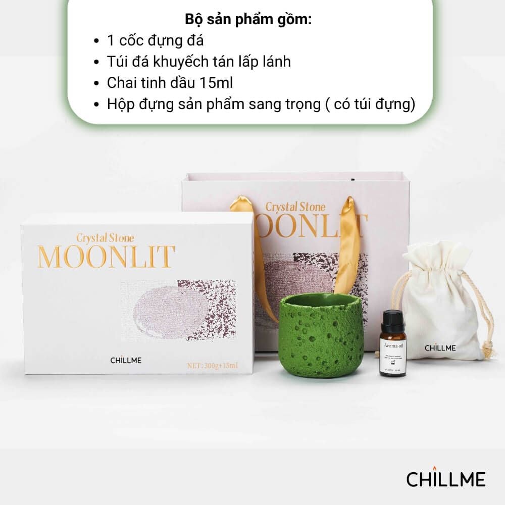  Set Đá Thơm Phòng Khuếch Tán Tinh Dầu MOONLIT CHILLME Quà Tặng Sinh Nhật Decor Khử Mùi Trang Trí 