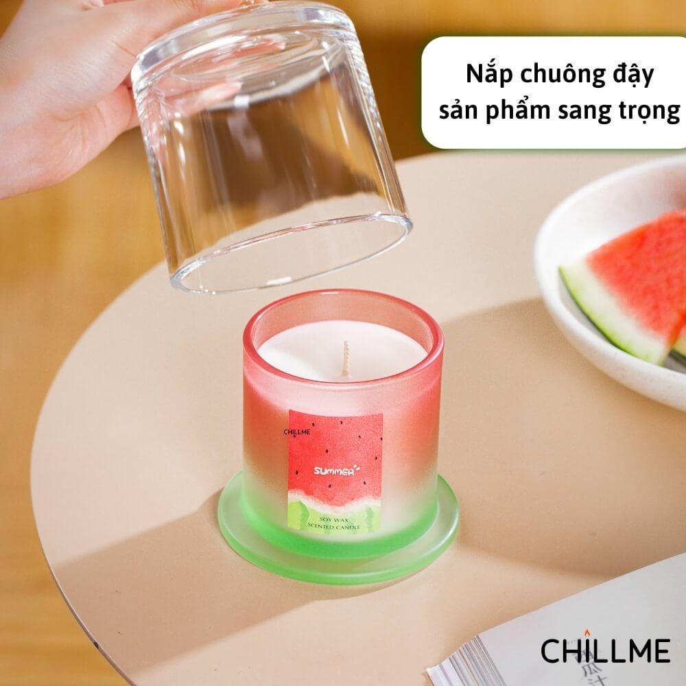  Nến thơm cao cấp sáp đậu nành chillme thiên nhiên khử mùi phòng trang trí sang trọng đẹp mắt TL 