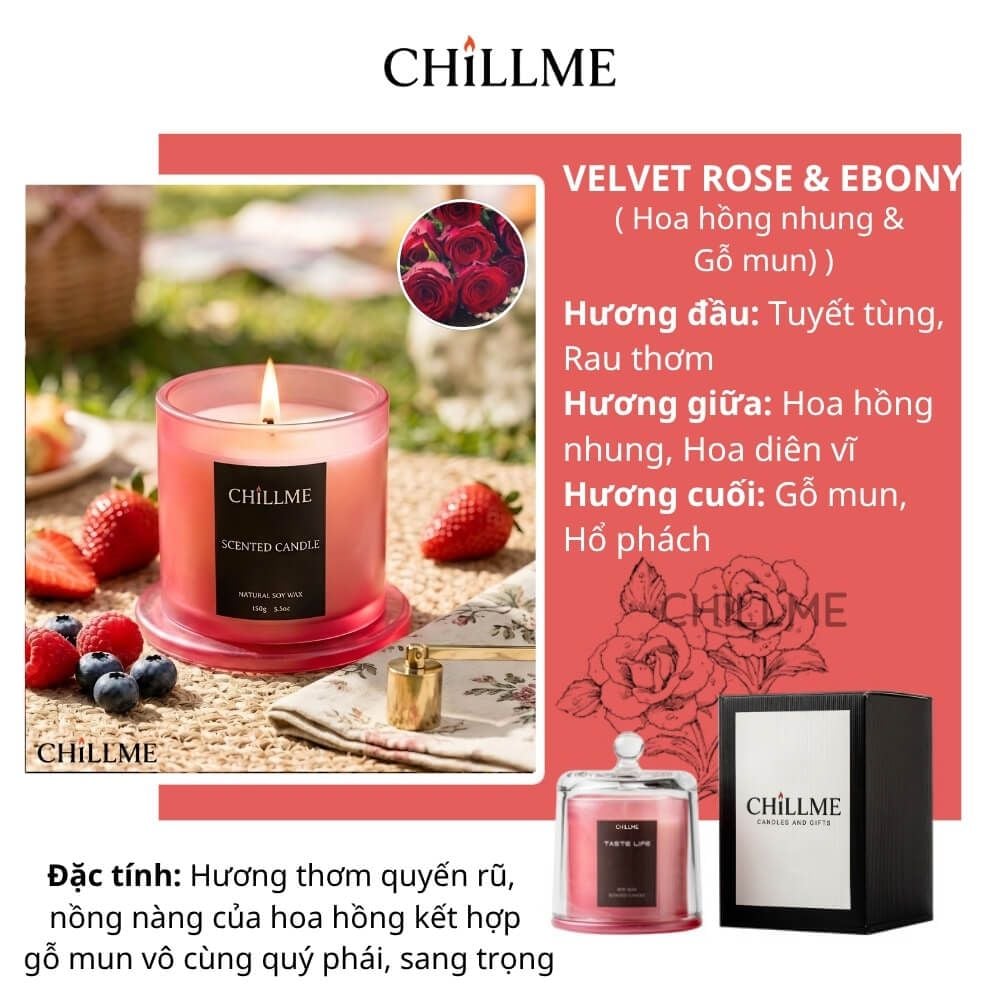  Nến Tastle Life - Velvet Rose & Ebony 