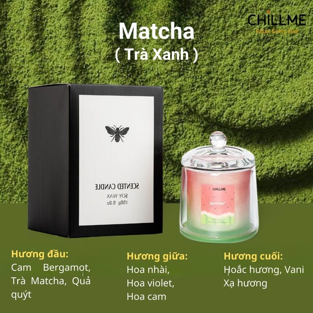  Nến thơm cao cấp sáp đậu nành chillme thiên nhiên khử mùi phòng trang trí sang trọng đẹp mắt TL 