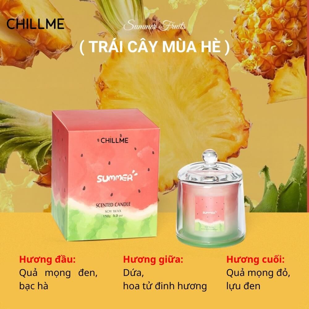  Nến thơm cao cấp sáp đậu nành chillme thiên nhiên khử mùi phòng trang trí sang trọng đẹp mắt TL 