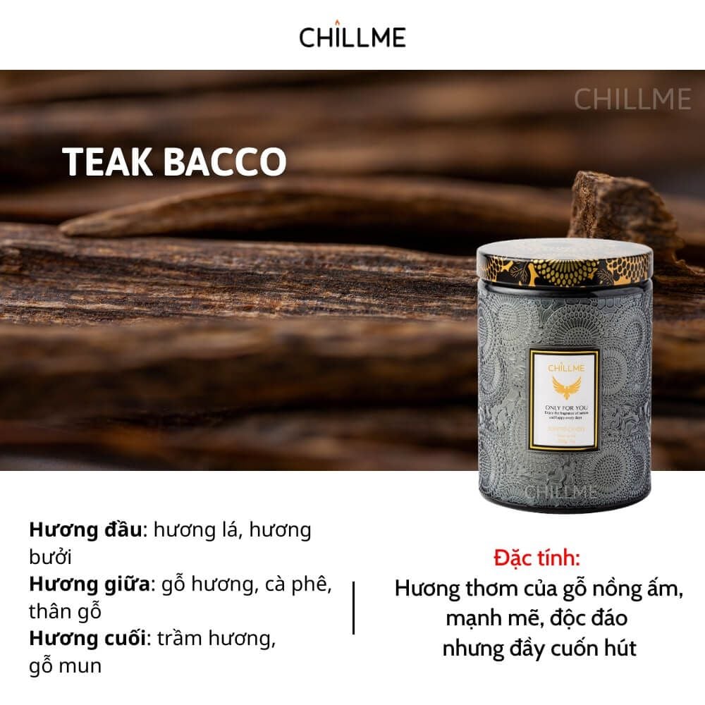  Nến thơm tinh dầu size L Chillme 785g sáp đậu nành không khói hương thơm thư giãn nhẹ nhàng 