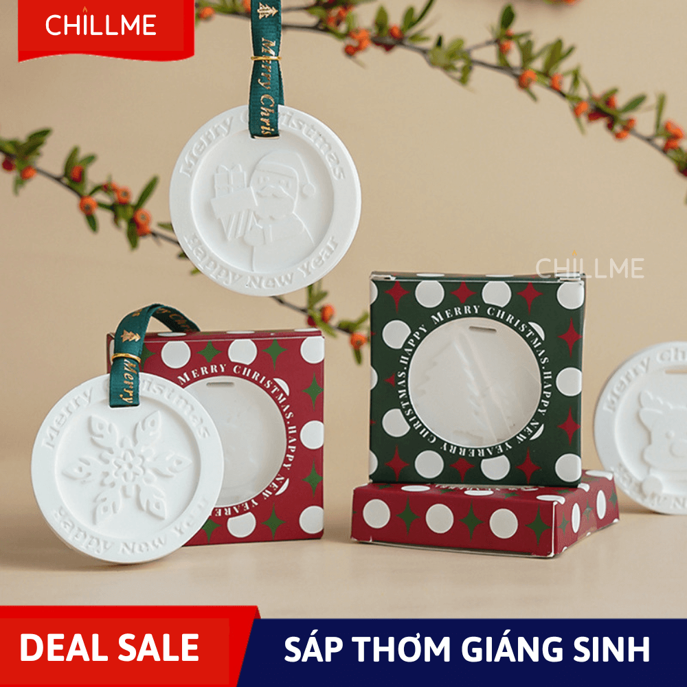 Sáp thơm treo phòng thạch cao Chillme khử mùi ô tô tủ quần áo hương nước hoa giáng sinh thư giãn 