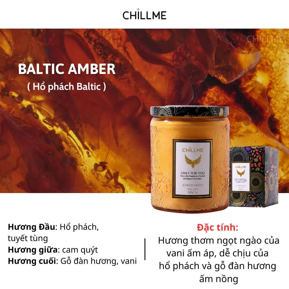  Nến thơm phòng tinh dầu chillme Luxury 400g ( 200g sáp ) organic không khói dễ ngủ trang trí - LXR 