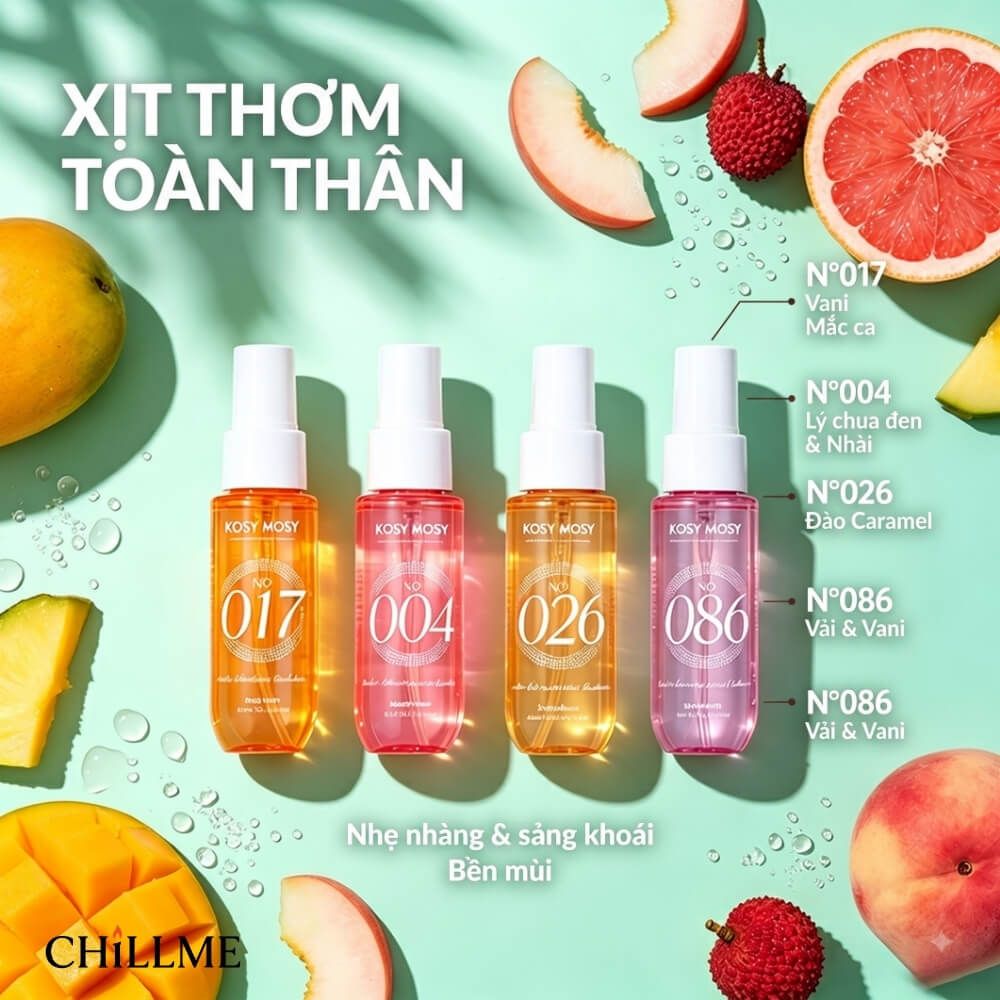  Bộ Body Mist Xịt Thơm Toàn Thân 4 x 40ml Tropical Magic 