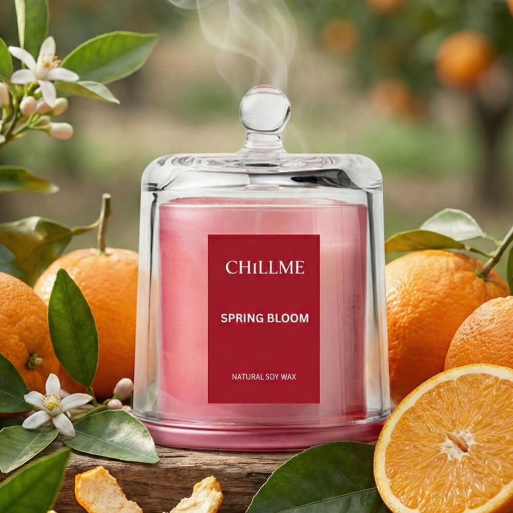  Nến thơm may mắn tài lộc Chillme nắp đậy quà tặng tinh tế thư giãn nhẹ nhàng sáp đậu nành thơm phòng 