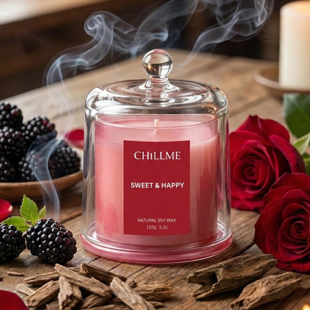  Nến thơm may mắn tài lộc Chillme nắp đậy quà tặng tinh tế thư giãn nhẹ nhàng sáp đậu nành thơm phòng 