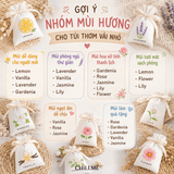  Túi thơm để tủ quần áo khử mùi treo xe giày dép chống côn trùng thư giãn dễ chịu 