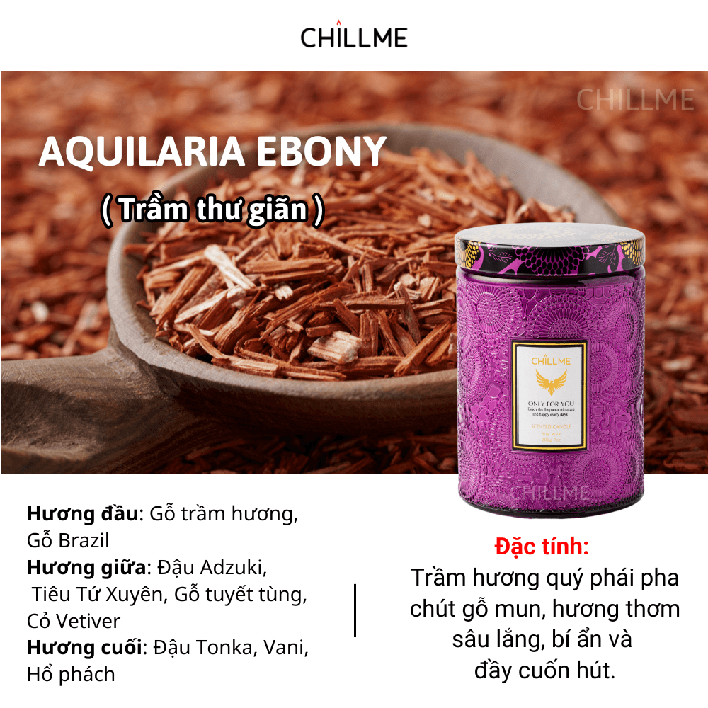  Nến thơm tinh dầu size L Chillme 785g sáp đậu nành không khói hương thơm thư giãn nhẹ nhàng 