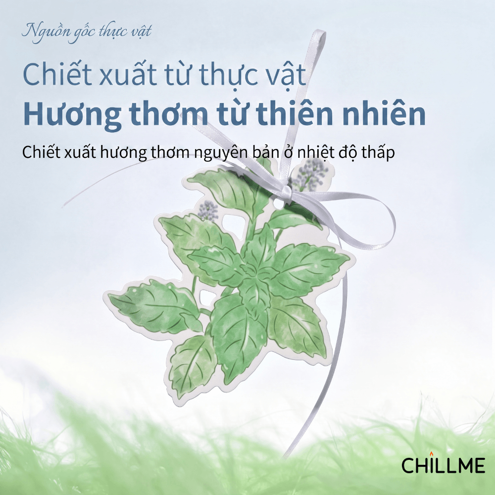  Thẻ thơm treo xe ô tô Chillme phù hợp treo tủ quần áo, phòng ngủ, phòng khách, quà tặng doanh nghiệp 