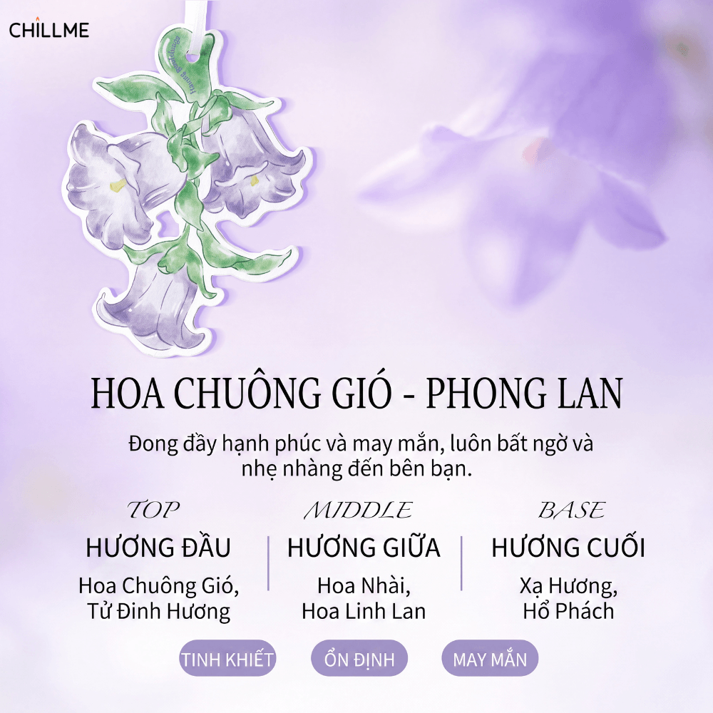  Thẻ thơm treo xe ô tô Chillme phù hợp treo tủ quần áo, phòng ngủ, phòng khách, quà tặng doanh nghiệp 