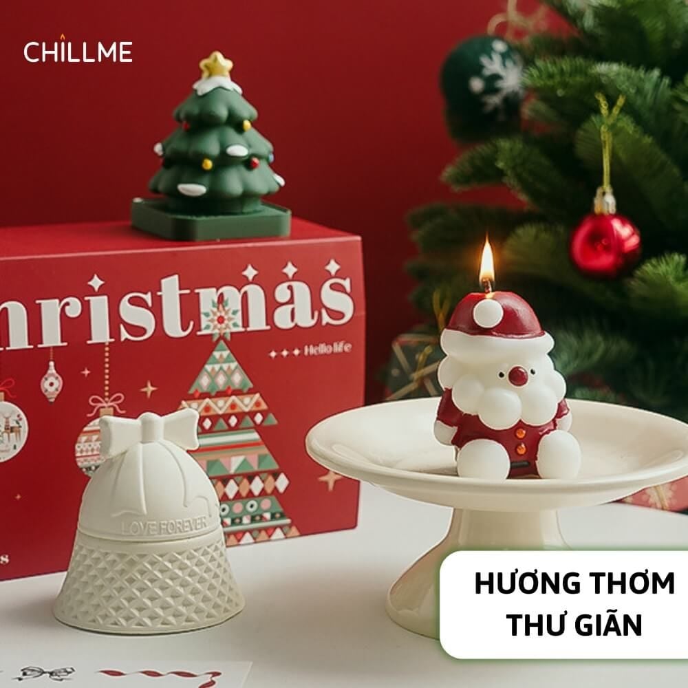  Set nến thơm giáng sinh quà tặng noel Chillme món quà handmade trang trí lãng mạn tinh tế 