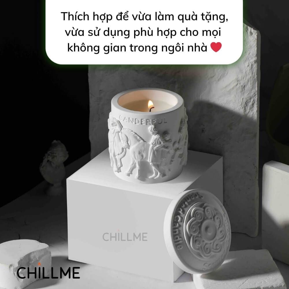  Nến thơm không khói Citta hũ tượng thạch cao điêu khắc quà tặng cao cấp phong cách châu âu 