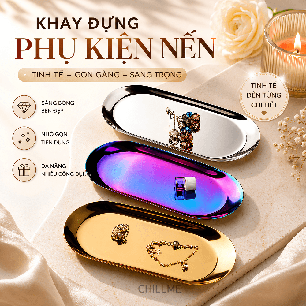  Khay đựng phụ kiện nến thơm 