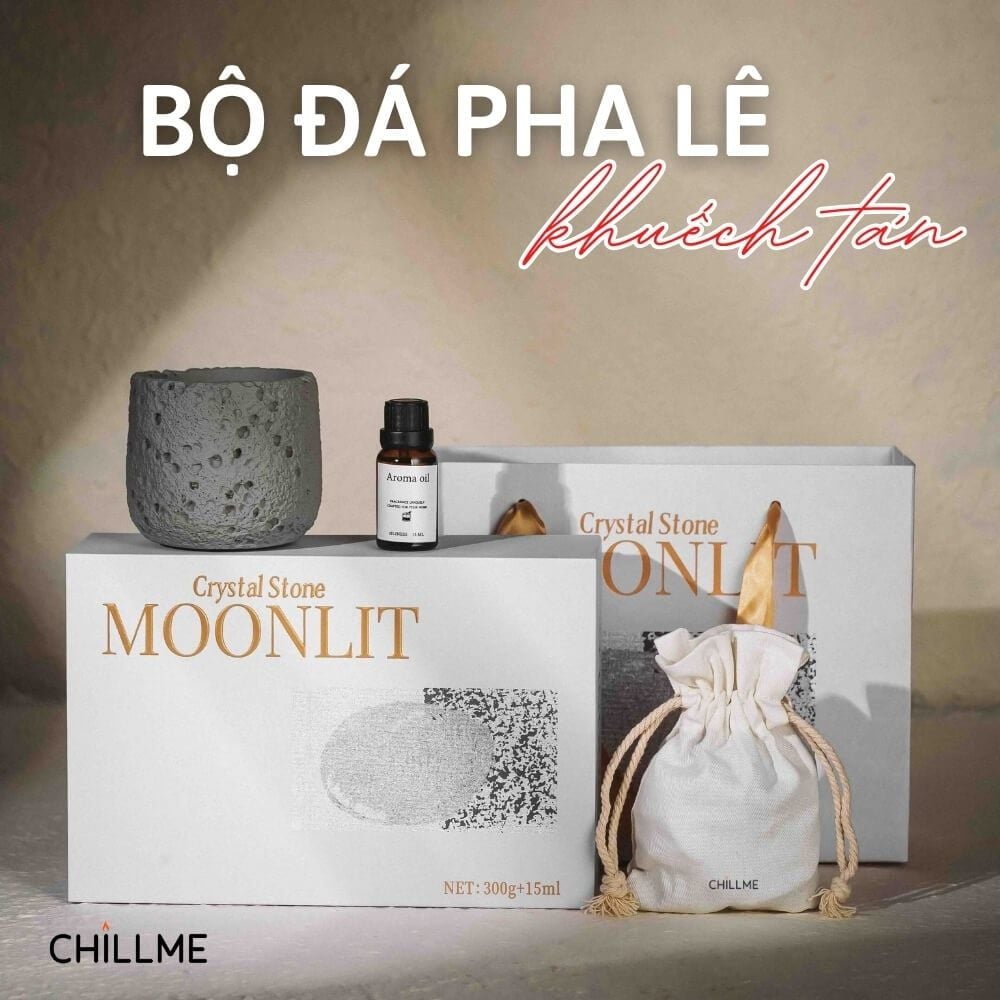  Set Đá Thơm Phòng Khuếch Tán Tinh Dầu MOONLIT CHILLME Quà Tặng Sinh Nhật Decor Khử Mùi Trang Trí 