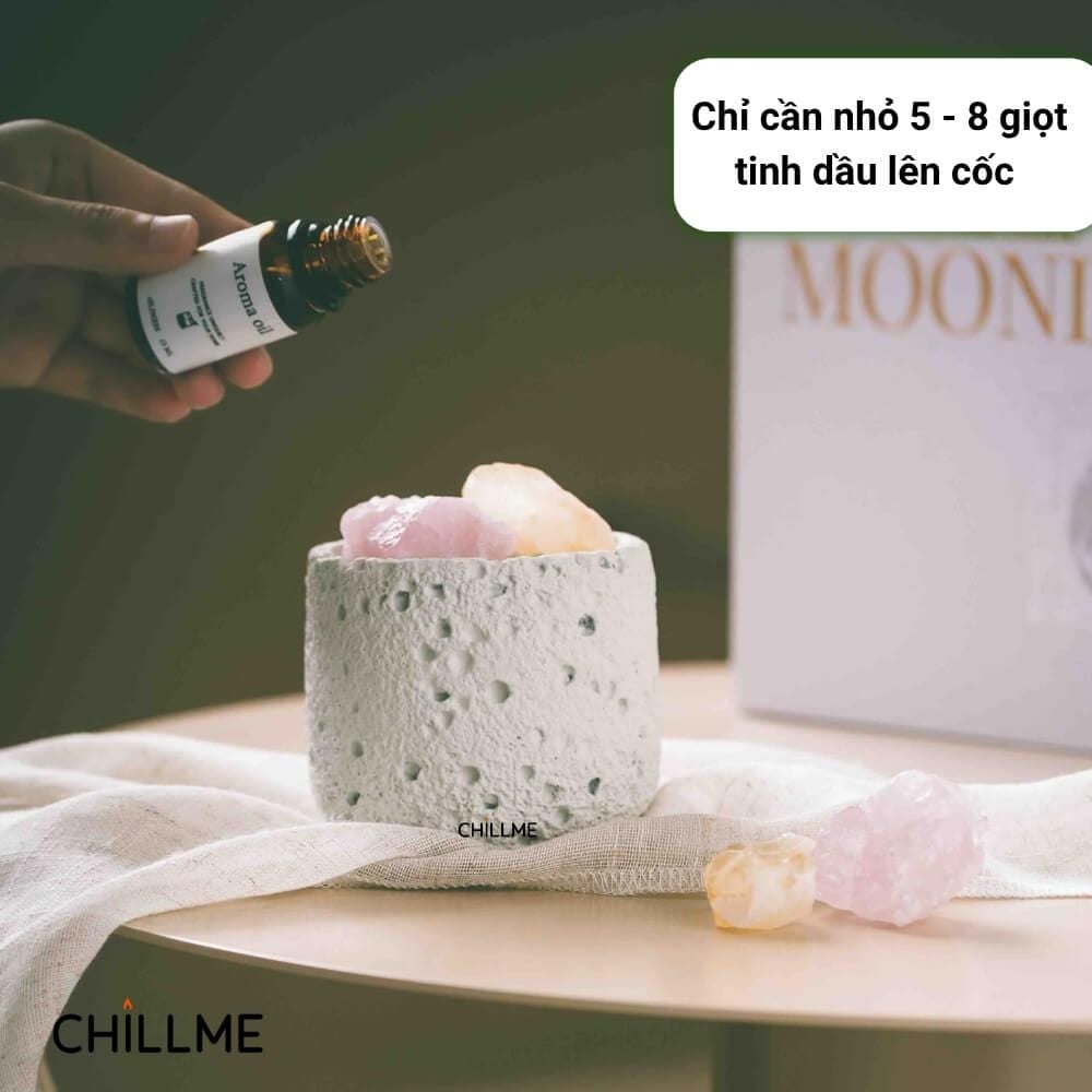  Set Đá Thơm Phòng Khuếch Tán Tinh Dầu MOONLIT CHILLME Quà Tặng Sinh Nhật Decor Khử Mùi Trang Trí 
