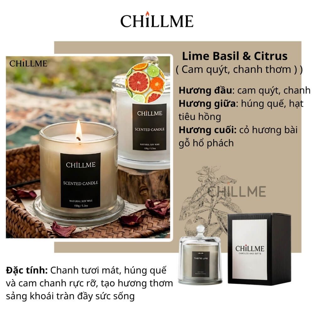  Nến Tastle Life - Lime Basil & Citrus 