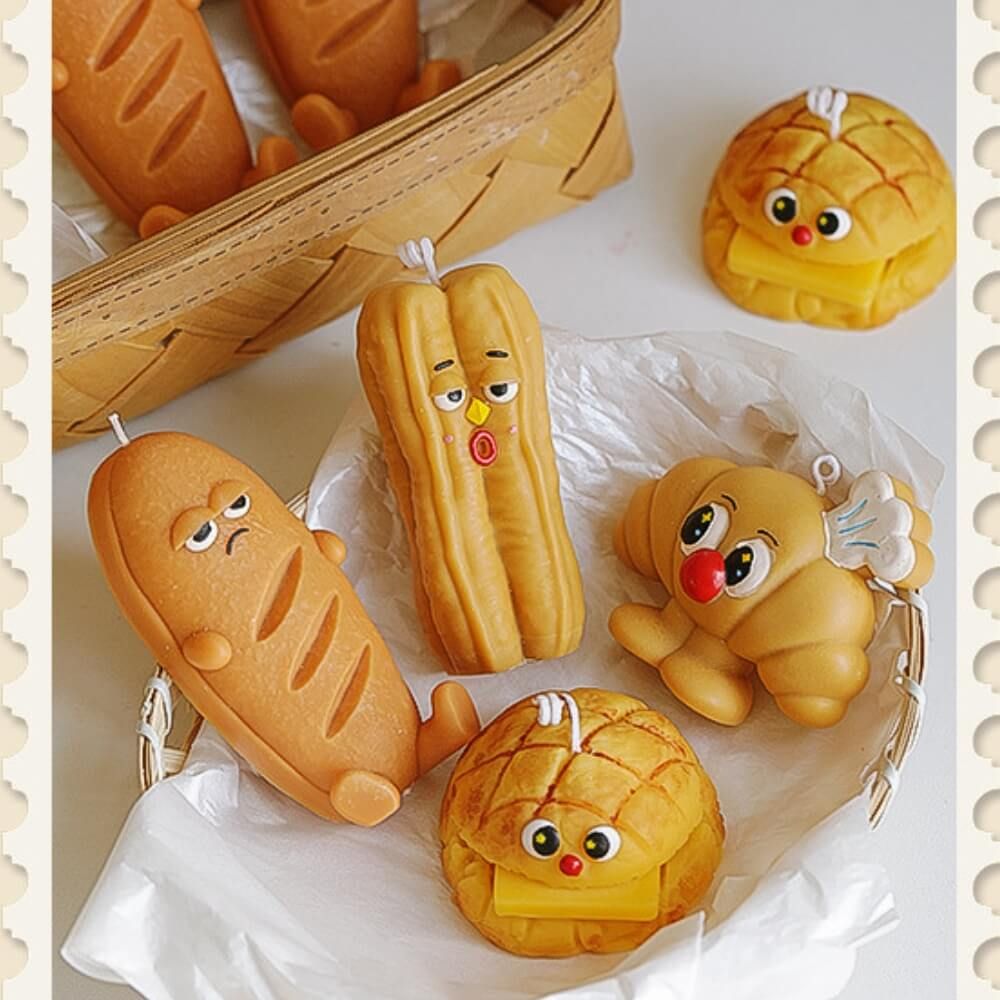  Nến thơm tạo hình bánh mì Chillme quà tặng dễ thương cute 