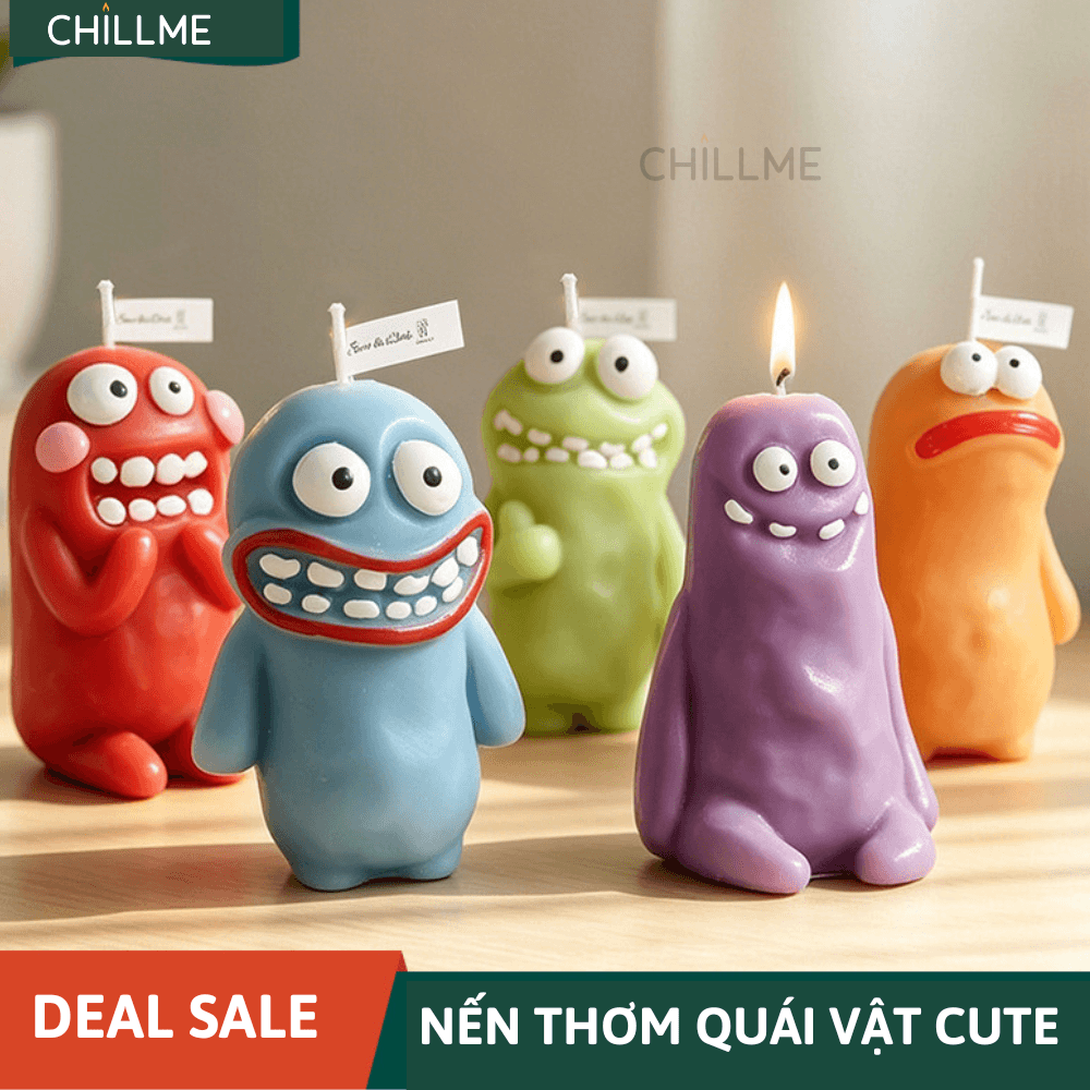  Nến Thơm phòng Mud Man Monster dễ thương cute Chillme làm quà tặng trang trí độc đáo 