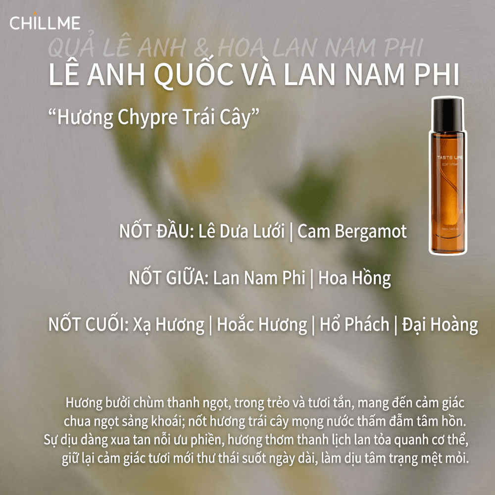  Xịt thơm vải quần áo hương nước hoa Chillme 30ml khử mùi kháng khuẩn hương thơm lưu hương lâu bền 